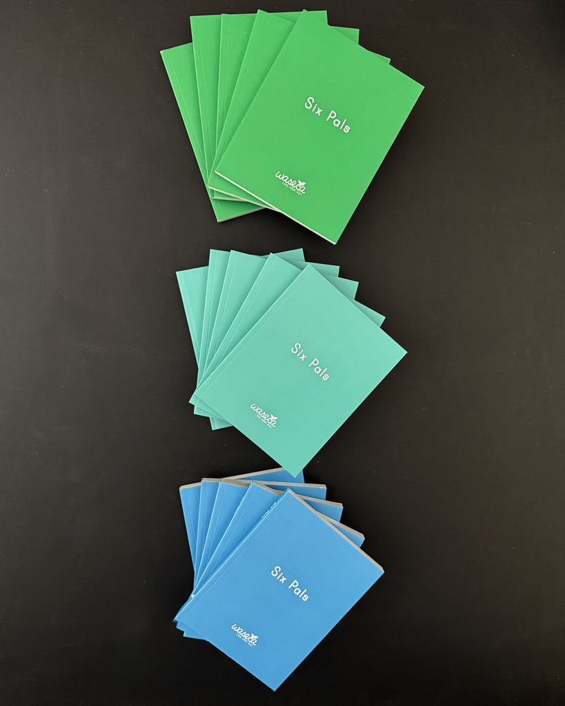 Six Pals-Green Aqua Blue