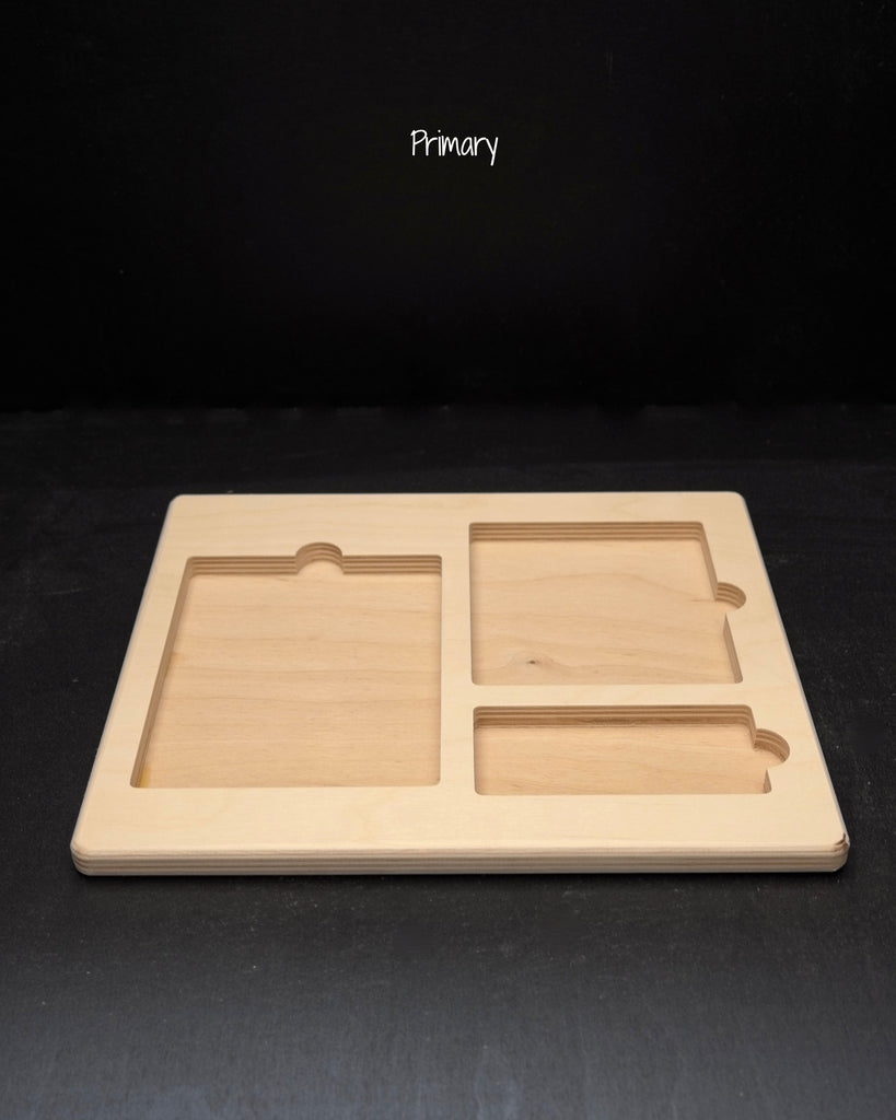 three part card tray-primary